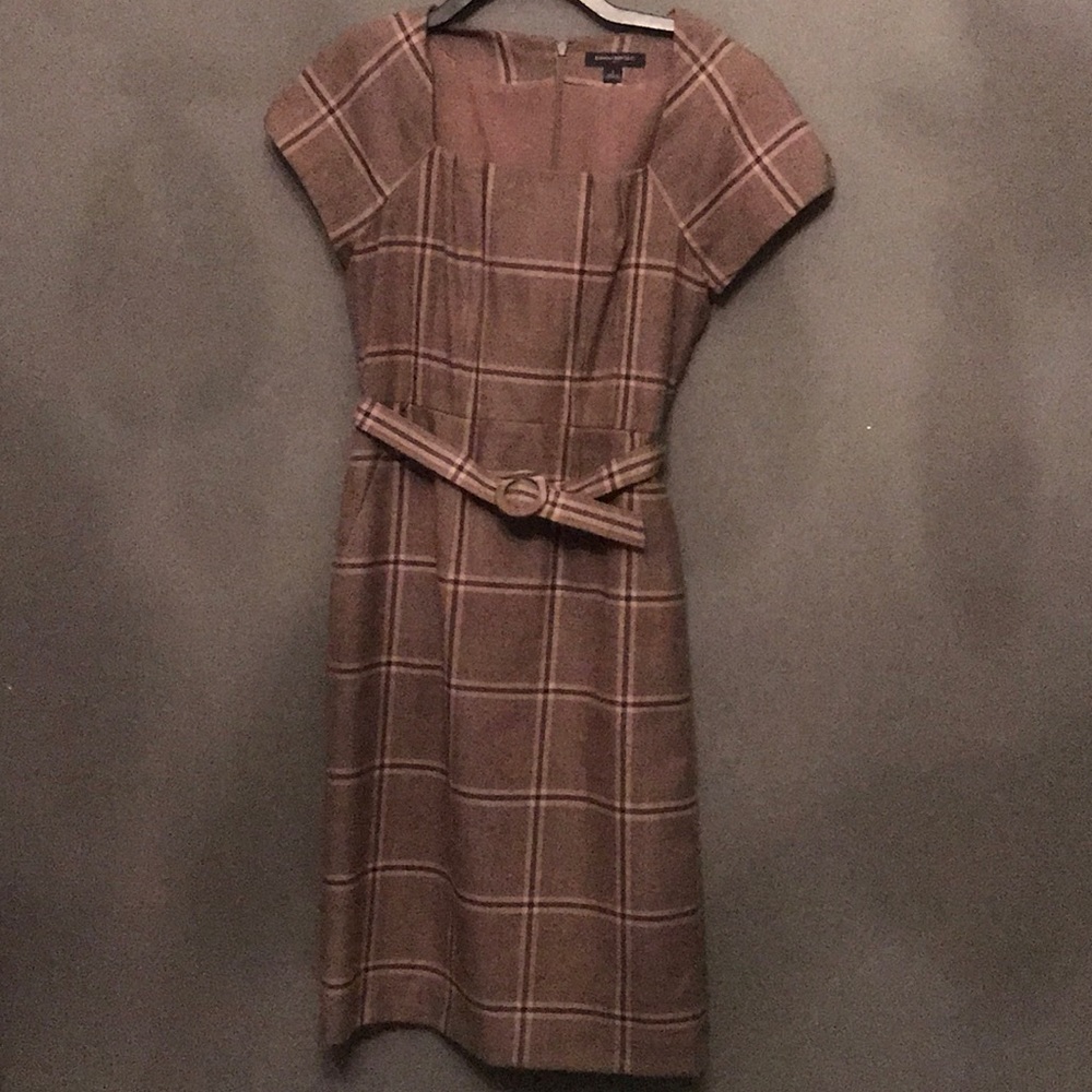 Plaid brown Banana Republic dress